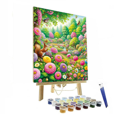 Whimsical Children's Garden Paint By Color