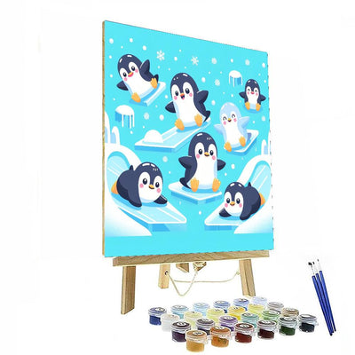 Playful Penguin Playground Paint By Numbers