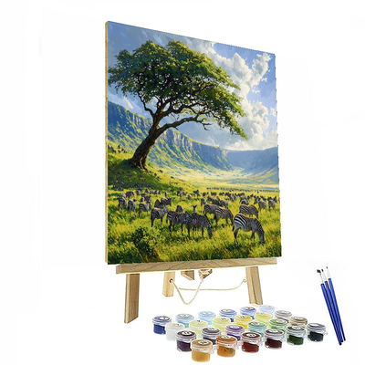 Ngorongoro Crater - Arusha Region, Tanzania Numbered Painting Kits