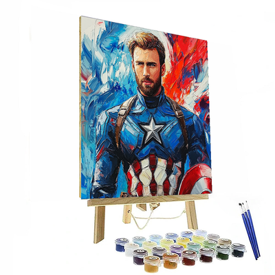 Chris Evans: Shield Of The Star-spangled Sentinel Paint By Numbers Kits