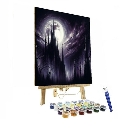 Gothic Moonlit Night Painting Number Kit