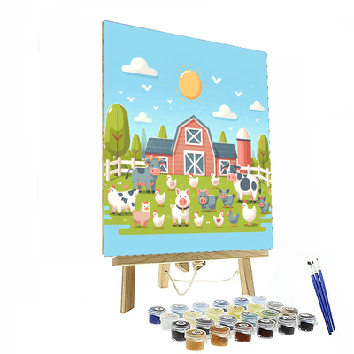 Joyful Farm Adventure Painting Number Kit