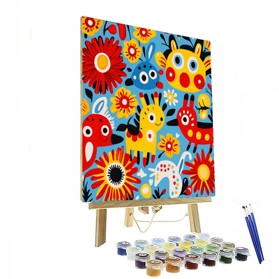 Miro Inspired Surreal Animal Parade Paint By Numbers Kits