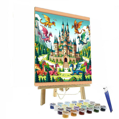 The Magical Kingdom Of Dragons Painting By Numbers Kit