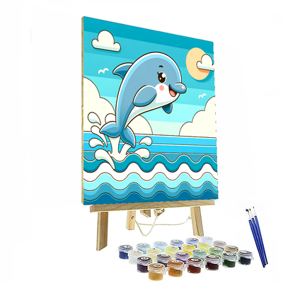 Playful Dolphin Leap Paint By Numbers Kits