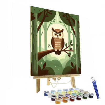 Wise Owl's Forest Adventure DIY Paint By Numbers