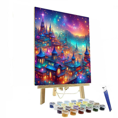 Fantasy Cityscape At Dusk DIY Paint By Numbers