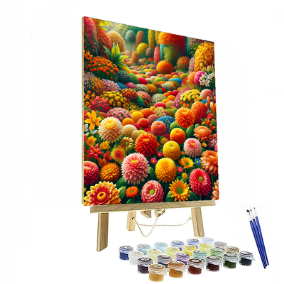 Blossoming Spring Flowers Painting Number Kit