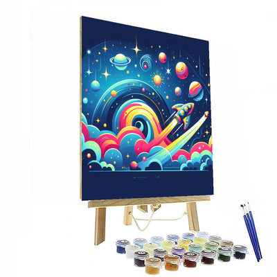 Space Adventure Galaxy Painting Number Kit