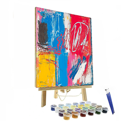 Jean-Michel Basquiat Inspired Vibrant Connections  Painting By Numbers Kit