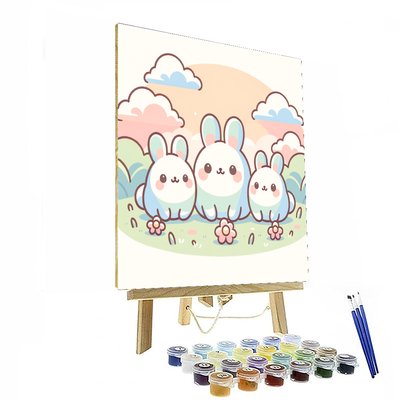 Cuddly Bunny Family Painting By Numbers Kit