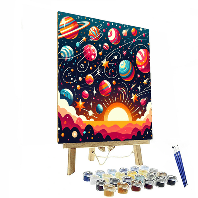 Groovy Galaxy Number Painting