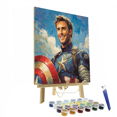 Chris Evans: The Captain Of Kindness And Courage Paint By Color