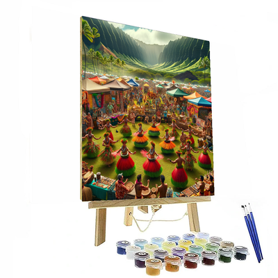 Pahoa Lava Flow Festival - Hawaii, Usa Painting By Numbers Kit