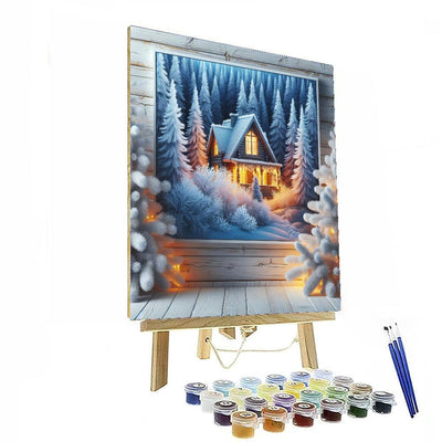 Winter Cabin Serenity Paint By Color