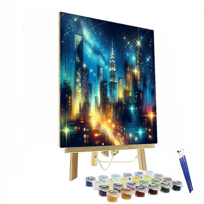 Whimsical Nighttime Cityscape Paint By Numbers Kits