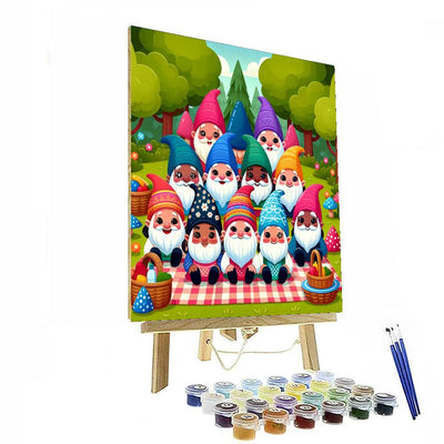 Forest Gnome Picnic Paint By Numbers