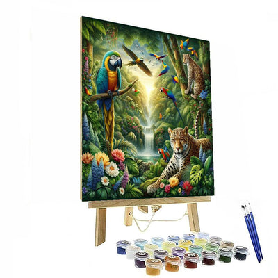 Exotic Wildlife Paradise Numbered Painting Kits