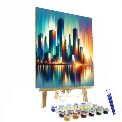 Bright City Skyline Paint By Numbers Kits