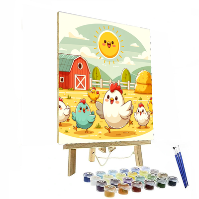 Charming Chickens DIY Paint By Numbers