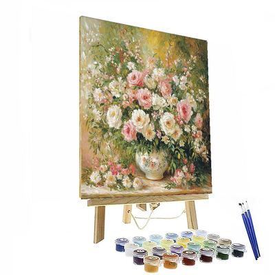 Pierre-Auguste Renoir Inspired Dreamy Floral Arrangement  Paint By Number