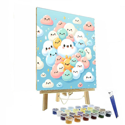 Wondrous Cloud Creatures Paint By Numbers Art