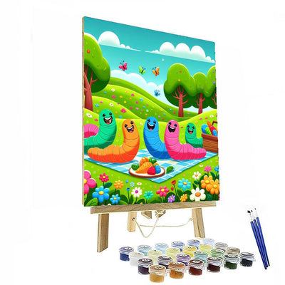 Wiggly Worm Picnic Numbered Painting Kits