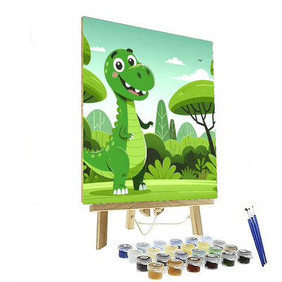 Gigantic Dinosaur Paint By Numbers Art