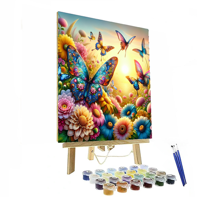 Butterfly's Garden Paint By Color