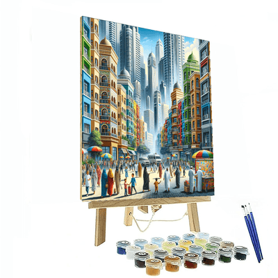 Charming City Streets Number Painting