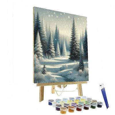 Glistening Snowy Winter Numbered Painting Kits