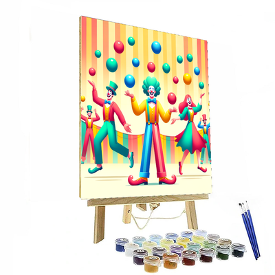 Colorful Circus Clowns Paint By Numbers