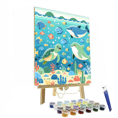 Ocean Adventure With Marine Life Painting By Numbers Kit