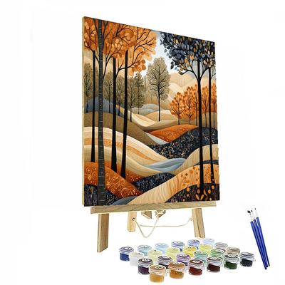 Art Nouveau Style Inspired Art Nouveau Woodland Harmony  Paint By Numbers Kits