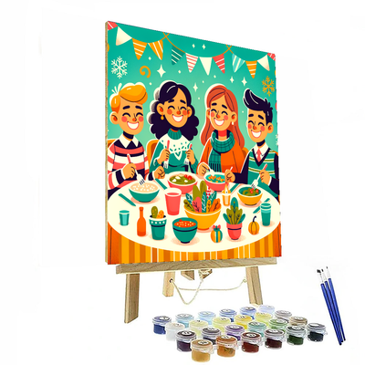 Festive Family Gathering Paint By Number