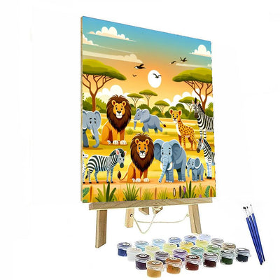 Wild Safari Encounter Paint By Numbers