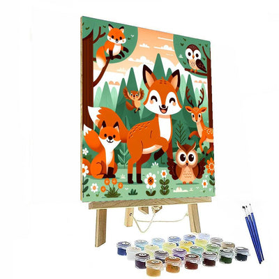 Cozy Woodland Creatures Paint By Numbers