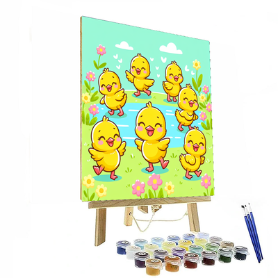 Cheery Ducklings Paint By Numbers