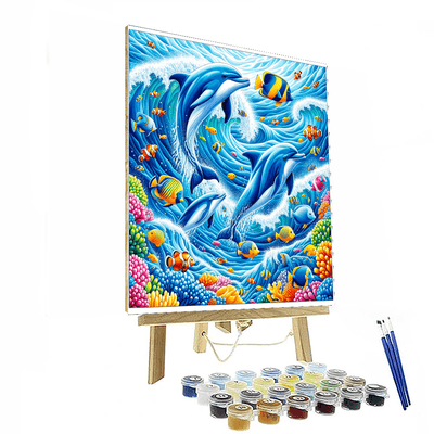 Frolicking Dolphins Paint By Numbers