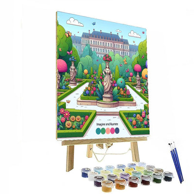 Royal Garden With Enchanted Statues Paint By Number