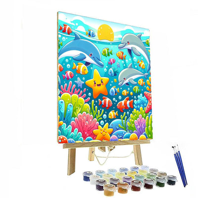 Whimsical Ocean Fun DIY Paint By Numbers