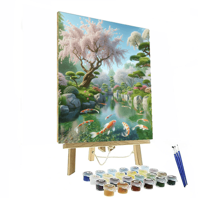 Peaceful Japanese Garden Painting By Numbers Kit