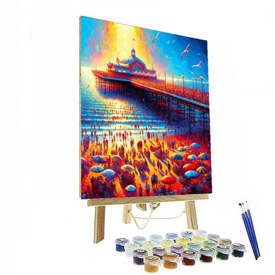 Sunny Coastal Pier Numbered Painting Kits