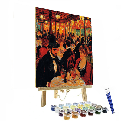 Toulouse-Lautrec Inspired Retro Elegance  Numbered Painting Kits