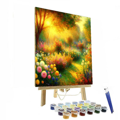 Vibrant Garden At Dawn Painting Number Kit