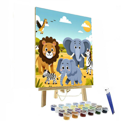 Wild Safari Animals Paint By Numbers Art