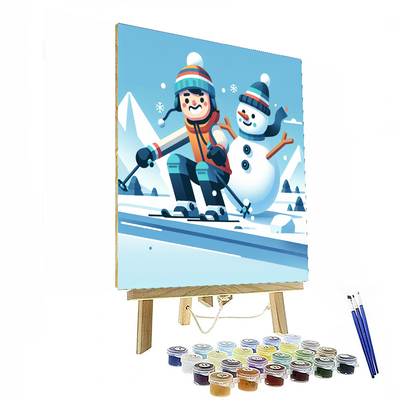 Frosty Mountain Escape Paint By Number