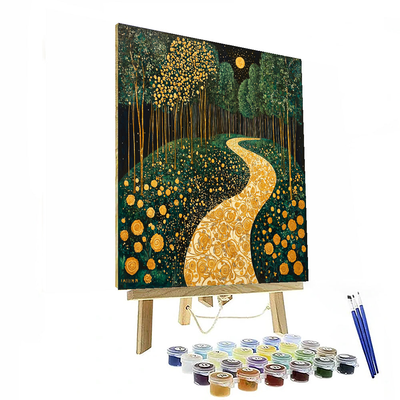 Gustav Klimt Inspired Klimt's Opulent Nature  Paint By Numbers Kits