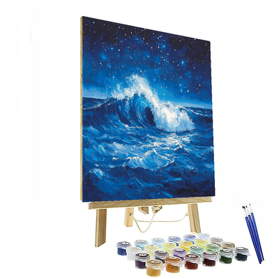 Katsushika Hokusai Inspired Hokusai's Celestial Wave  Paint By Numbers Art