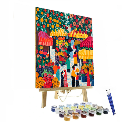 Henri Matisse Inspired Charming Market Scene  Paint By Numbers Kits